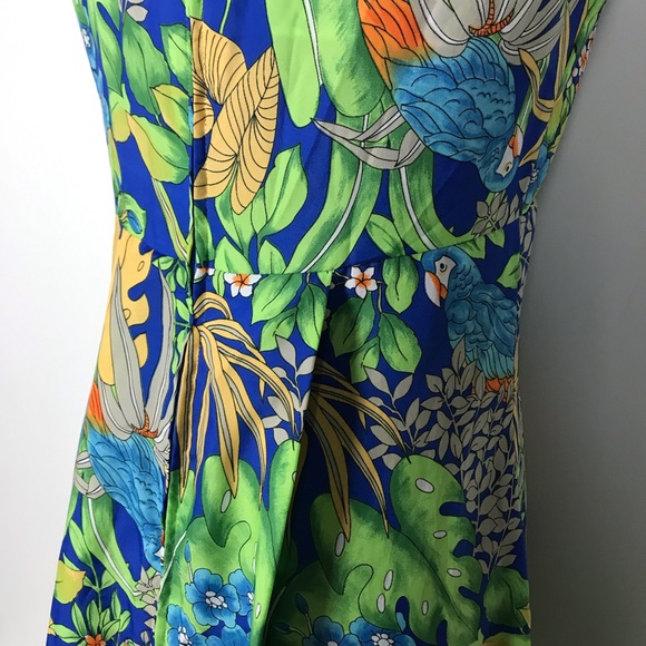 HAWAIIAN PALM Maxi Dress Size S Tropical Print 048 - Picture 4 of 7